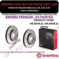 BREMBO GENUINE DISC BRAKE ROTOR (FRONT, REAR) FOR PORSCHE MACAN [95B] 2.0L 2.9L 3.0L 3.6T (2014-ONWA