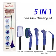 AQUARZOO 5 in 1 Aquarium/Fish Tank Cleaning Tools Cleaner Set