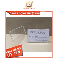 Single-sided mica menu nameplate 9x 5.5cm.- Thu Thao Stationery