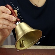 COD Pure Brass Handheld Bell Wooden Handle Buddhist Altar School Decorative Bell Modern Simple Style