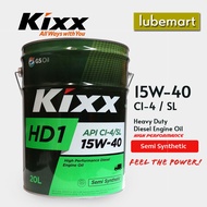 KIXX HDEO Semi Synthetic Diesel Engine Oil 15W40 - KIXX HD1 15W40 CI4 (20 Liters)