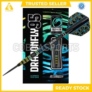 Red Dragon Darts Dragonfly 95 Black - Tapered 95% Tungsten Steel Tip Darts - 23g