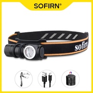 Sofirn HS10 USB C Boleh Dicas semula Mini 16340 Lampu Depan 1100lm LH351D 90CRI Sudut Lampu Suluh TI