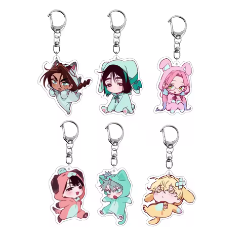 Anime Alien Stage Acrylic Keychains Luka Sua Till Ivan Hyuna Mizi Key Ring Cosplay Accessories Penda
