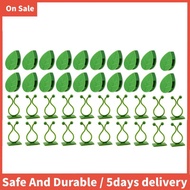 80Pcs Plant Climbing Wall Fixture Clips Plant Fixer Vines Garden Green Leaf Plant Wall Clips Vines H