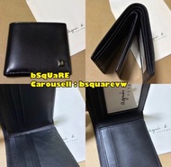 (最後1個) 清貨價 全新 Agnes b VOYAGE Wallet 黑色光面 蜥蝪 小 LOGO 真皮 銀包 錢包 (保証正貨) 男裝 ***不帶原裝盒***