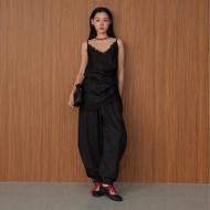 Alibaba Women's ADDED HEM BALLOON Long Pants, Loose Fit, Comfortable Elastic Waistband, Basic Japane