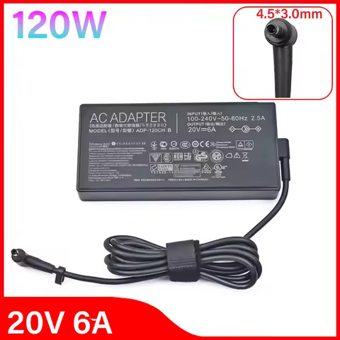 20V 6A 120W 4.5X3.0mm ADP-120CH B AC Adapter Laptop Charger For Asus UX564EH UX564EI UX564PH M6500QB