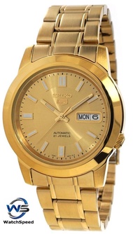 Seiko 5 SNKK20K1 SNKK20K SNKK20  Automatic Gold Tone Stainless Steel Analog Men s Watch