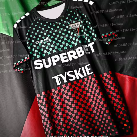 Poland Football Kit 25-26 GKS Tychy Jersey Kit Quick Drying Polska Football Jersey T-Shirt KID Footb