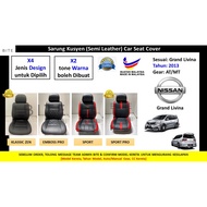 NISSAN Grand Livina Facelift (2013) BITE - Semi Leather Car Seat Cover/Sarung Kusyen Kereta