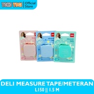 DELI MEASURE TAPE MINI L150 Size. 1.5m x 7mm RANDOM || SMALL TAPE METER