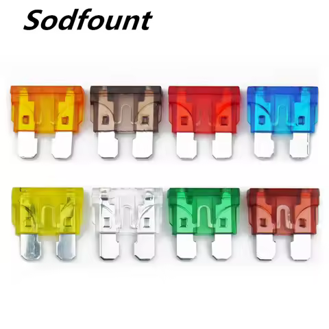 50pcs Medium Standard Blade Fuse Insert ZINC Pins 1A 2A 3A 5A 7.5A 10A 15A 20A 30A 40A 50A Refitted 