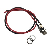 Nut Red Black DC Power Cord 2 Cores 5521 with Screw Thread Fixing Female Socket 5.5 Female Charging 