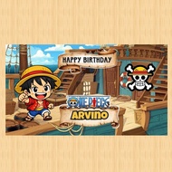 ONE PIECE banner, children's birthday banner, ONE PIECE background, custom children's birthday backd