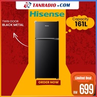 Hisense 161L Twin Door XXL Door Balcony 双门冰箱 Peti Sejuk Dua Pintu