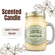 OOCC French Vanilla Scented Candle Mason Jar 13oz