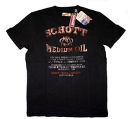 【美國Levi s專賣】Schott NYC T-shirt黑色 仿舊文字 短袖潮T 純棉復古短T 現貨M號賠售只有一件