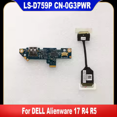 LS-D759P 0G3PWR 00N2MV New Original For DELL Alienware 17 R4 R5 Laptop USB Board Switch Board With C