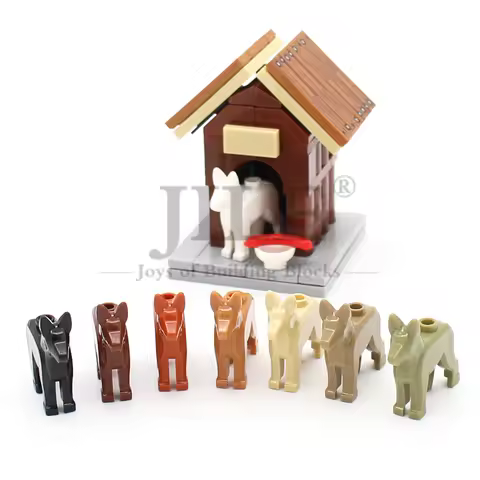 MOC Building Blocks DIY Dog Alsatian German Shepherd 92586 Bricks Toys Educational Animal Compatible