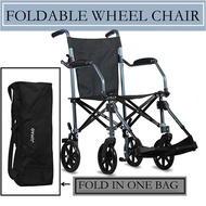 Foldable Portable Wheelchair Mobility Device for Elderly Light Weight Suitable For Travel