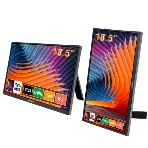 Anmite 18.5inch Portable Monitor 120Hz RGB100% With VESA Hole & Back bracket Laptop Extended Display