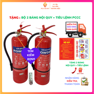 Bình chữa cháy Combo 2 bình chữa cháy MFZL4 4Kg bột ABC tặng bộ nội quy tiêu lệnh phòng cháy chữa