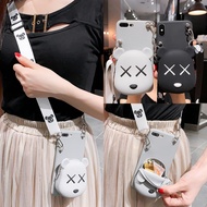 Csing Vivo V21 V21E Y20 Y12S Y11 Y12 Y15 Y17 Y93 Y95 Y91C Cartoon KAWS Coin Wallet Mobile Phone Case