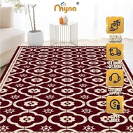 Myna | 3 Size Available 3D Nordic Turki Pattern Crystal Velvet Square Floor Mat Rugs Carpet Ruang Ta