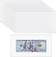 ONLYKXY Clear Plastic Dollar Bill Top-Load Display Protector Holder Sleeves Money Organizer Pockets 