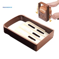 PEK-Plastic Foldable Bread Slicer Loaf Toast Cutter Slicing Guide Kitchen Gadget