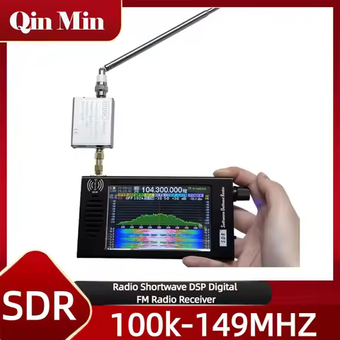 SDR V5 Radio Shortwave DSP Digital FM Receiver Transceiver SDR DSP Amplifier HT004A with Battery Gai