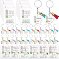 Colingmill Team Appreciation Gift for Volunteer Employee Bulk Inspiional Acrylic Puzzle Keychain Tea