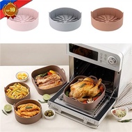 BEST▨✑✐AirFryer Silicone Pot Square  Air Fryers Oven Baking Tray Bread Fried Chicken Pizza Basket Ma