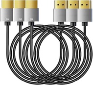 SkyeySnail HDMI 2.1 Cable High Speed 48Gbps, Type A to A, Ultra Thin, Hyper Super Flexible Slim Cord