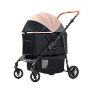 Pet Stroller Foldable Transport for average to Large Dogs and felines single-motion Folding Breathab