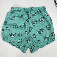 Iyengar yoga shorts - Aquamarine with flowers (homemade)