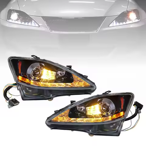 Car headlights,For Lexus IS250 IS350 2006 - 2012 LED DRL Projector Headlights Headlamps Set 81130-53