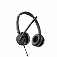 EPOS Black wired headset with microphone and cushioned ear cups.