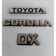 Corolla dx KE70 trunk emblem set