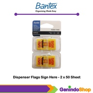 Sticky Note Dispenser Flags Sign Here BANTEX