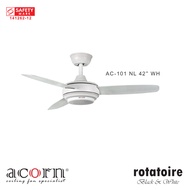 Acorn Rotatoire AC-101 | 42 Inch Ceiling Fan | No Light | Wooden Blades