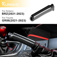 For Subaru BRZ Toyota 86 GR86 Real Carbon Fiber Car Handbrake Cover Auto Emergency Parking Brake Han
