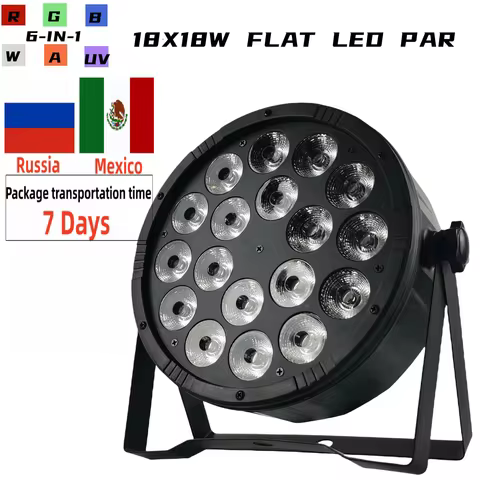 RGBWA+UV 6-in-1 LED PAR 18X18W PAR Light / Disco Light, Par LED Professional DJ Equipment