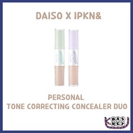 [DAISO X IPKN] Personal Tone Correcting Concealer Duo (3.3g Concealer, 2.8g Corrector)