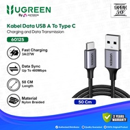 UGREEN 60125 USB A to Type C Data Cable 50CM Fast Charging 3A 15W 18W Quick Charge TPE Cable Casan C