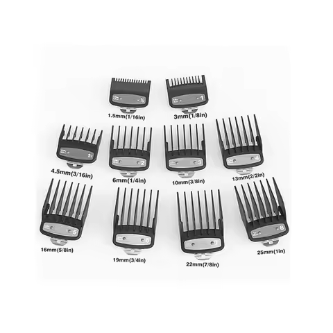 Replacement Clipper Guard Set Professional Premium guide comb Compatible with Most Wahl Clippers Acc