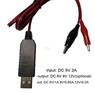 DC 5V USB to 6V 9V 12V Voltage Step Up Converter Cable Power Supply Adapter