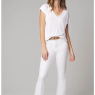 [W.H.B.M, F0rM3]V - Neck Power Tee Short Sleeves - Plain White, White Gold