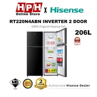HISENSE 206L 2 Doors Inverter Fridge RT218N4ABN Refrigerator Jimat Elektrik Peti Ais RT220N4ABN